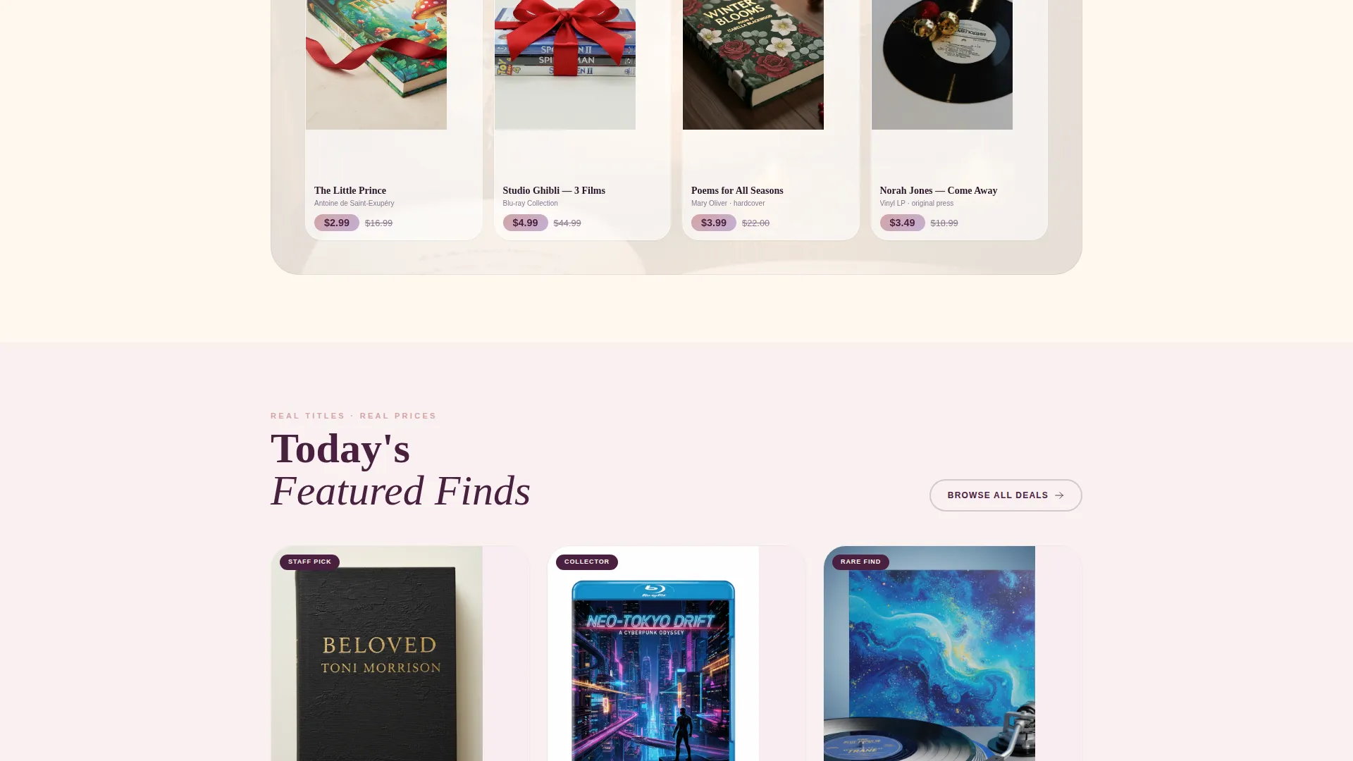 Discount Bookstore Landing Page Template