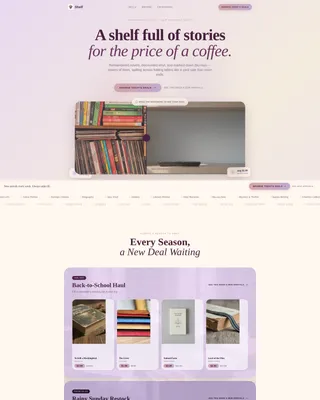 Discount Bookstore Landing Page Template