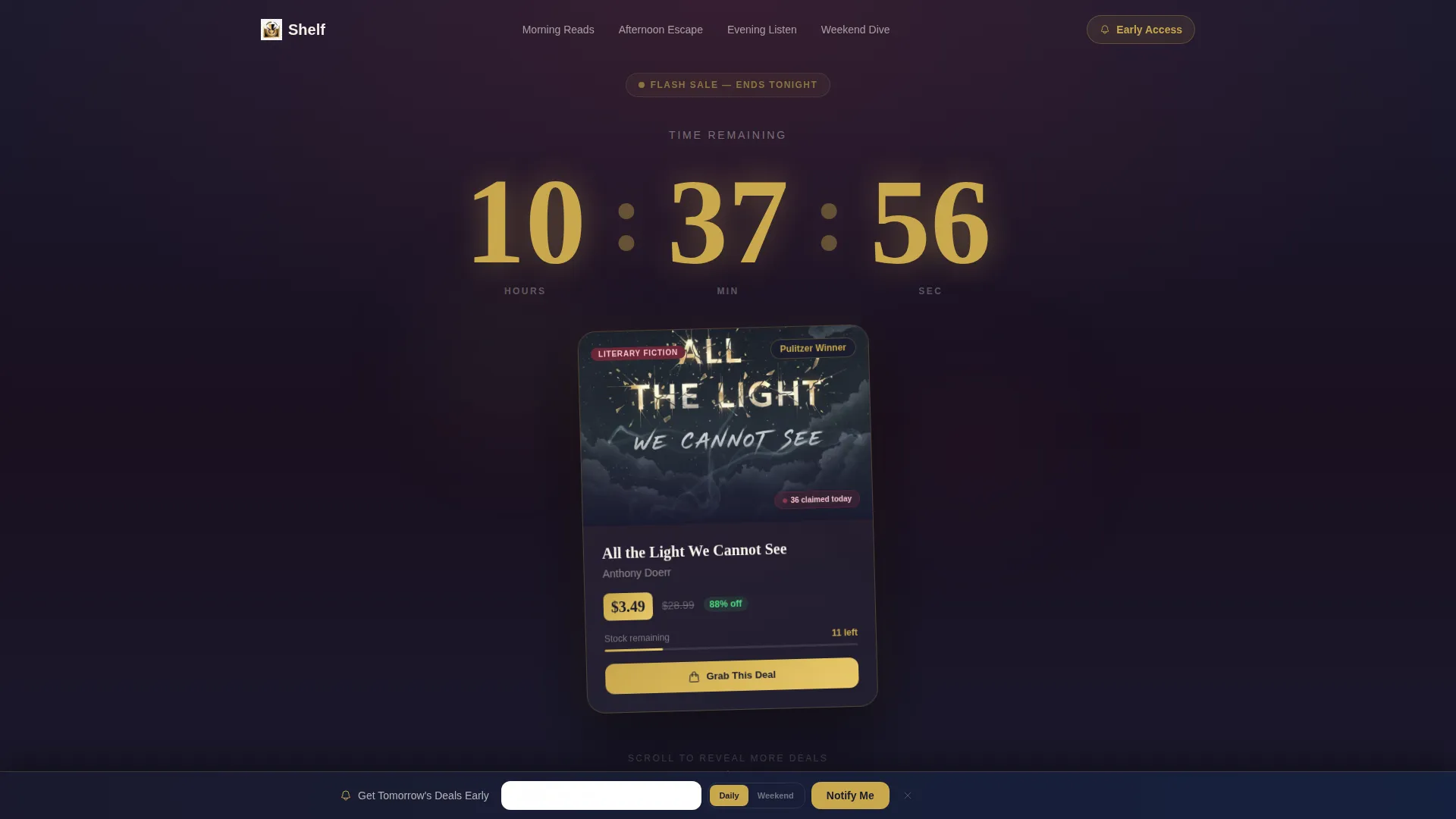 Books & Media Flash Sale Landing Page Template