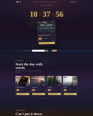 Books & Media Flash Sale Landing Page Template