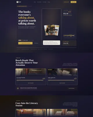 Curated Independent Bookstore Landing Page Template