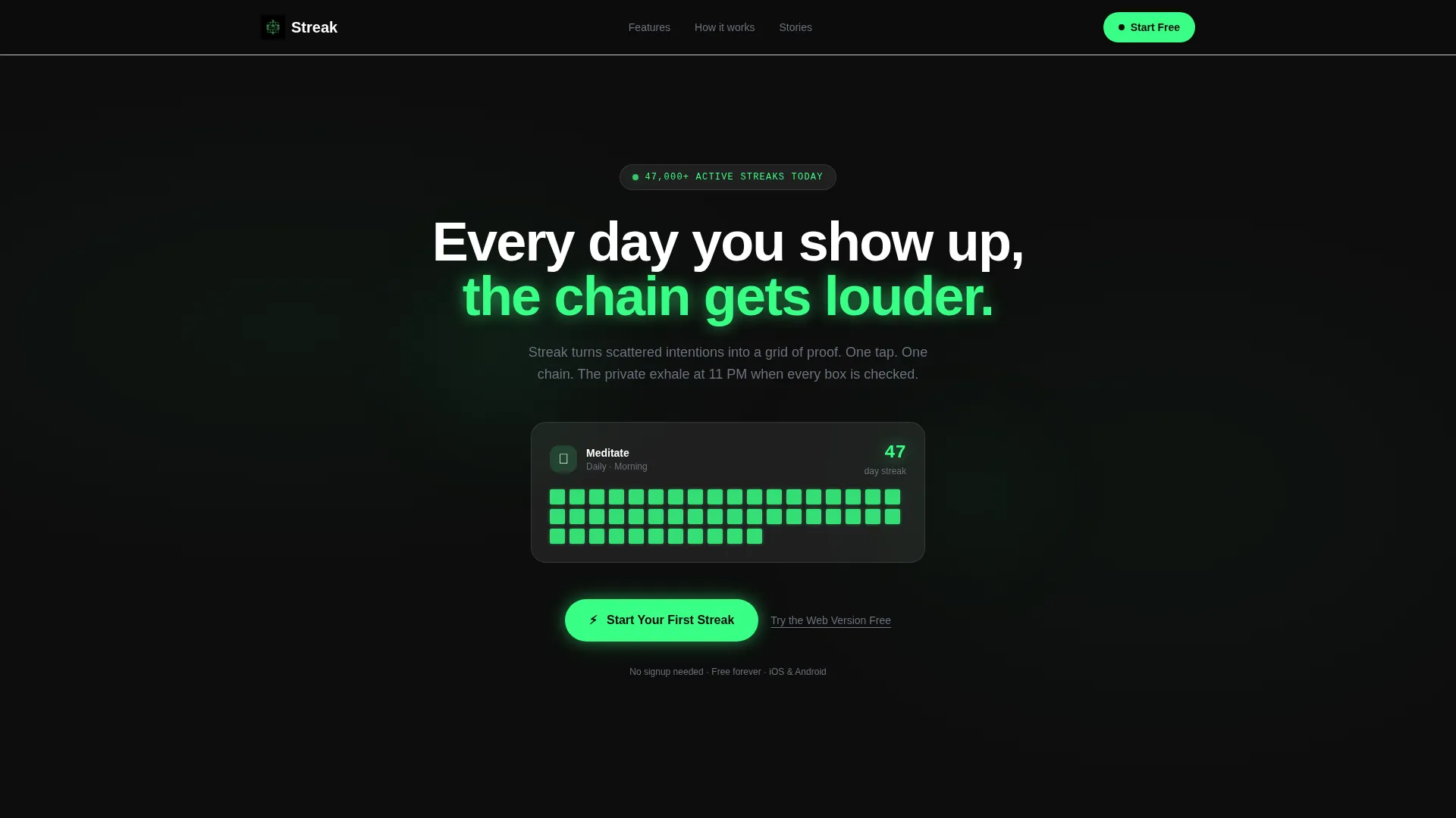 Habit Tracker App Landing Page Template