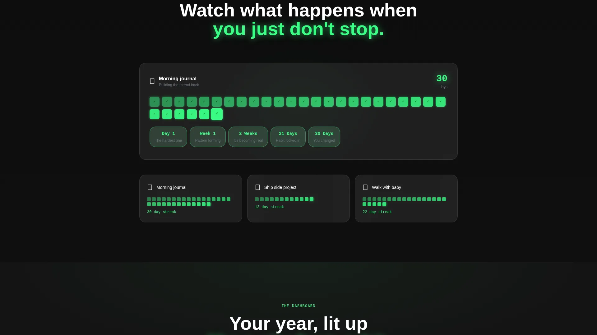 Habit Tracker App Landing Page Template