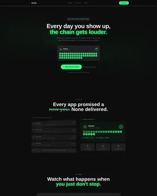 Habit Tracker App Landing Page Template