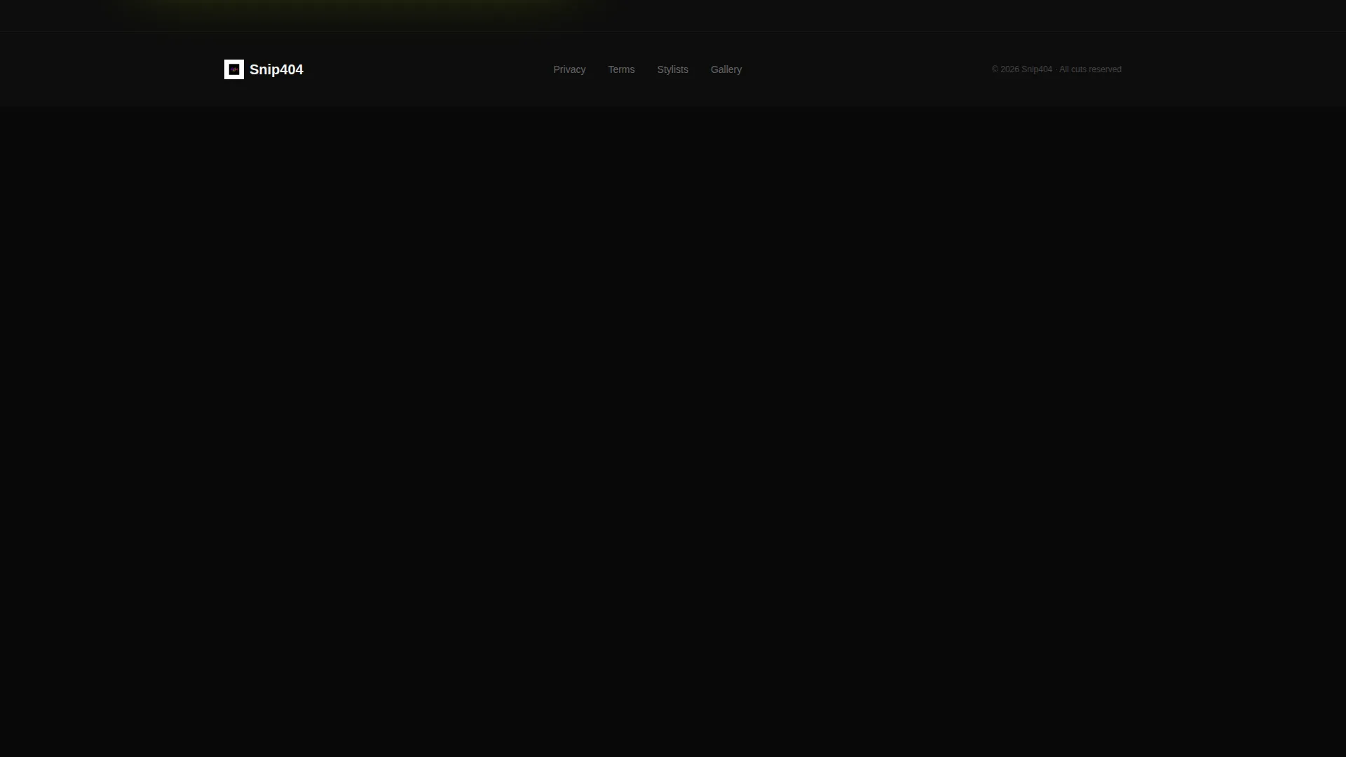 Hair Salon 404 Error Recovery & Rebooking Website Template