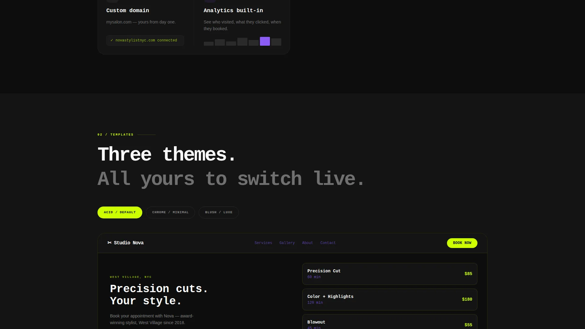 Hair Salon Reviews Website Template