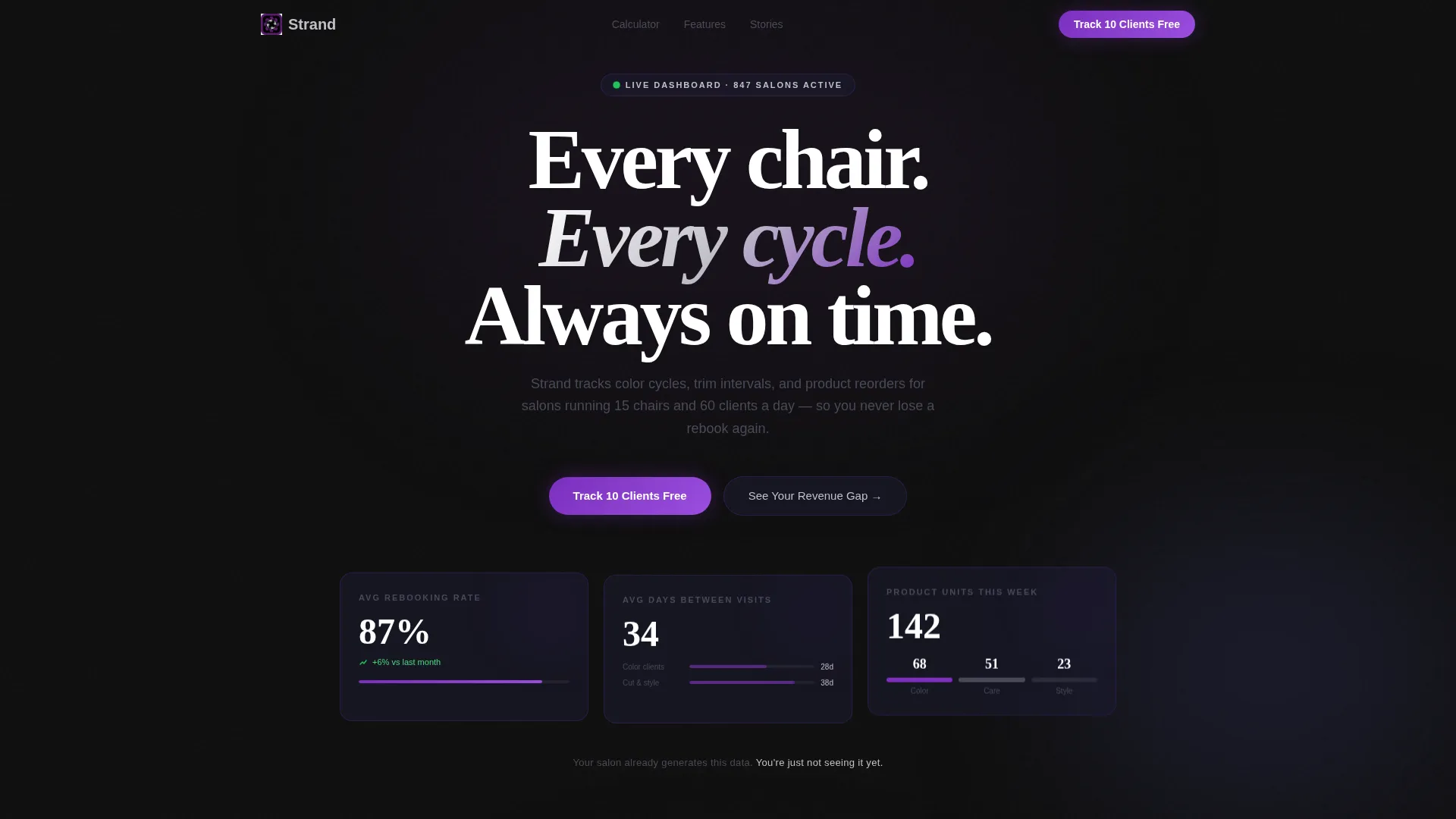 Hair Salon Client Retention & Rebooking Platform Website Template