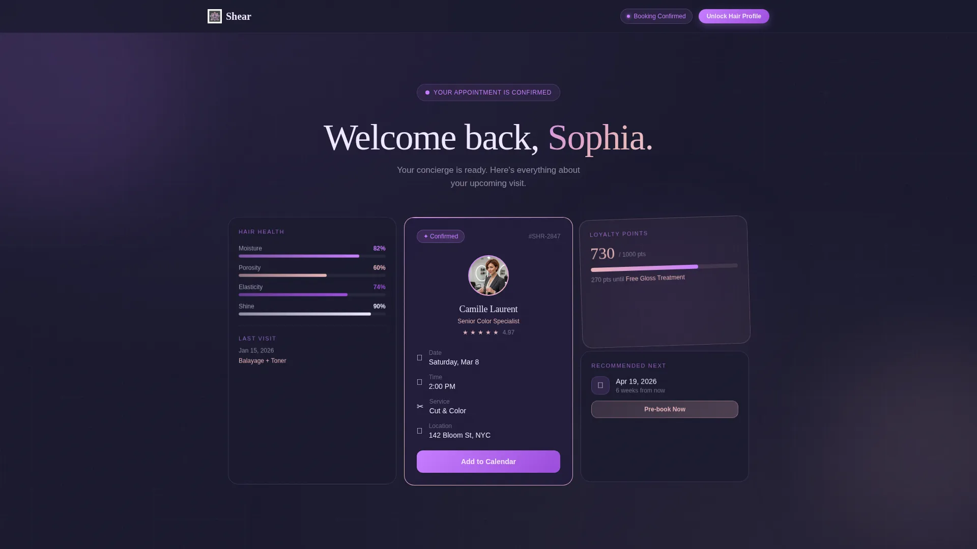 Hair Salon Booking Website Template