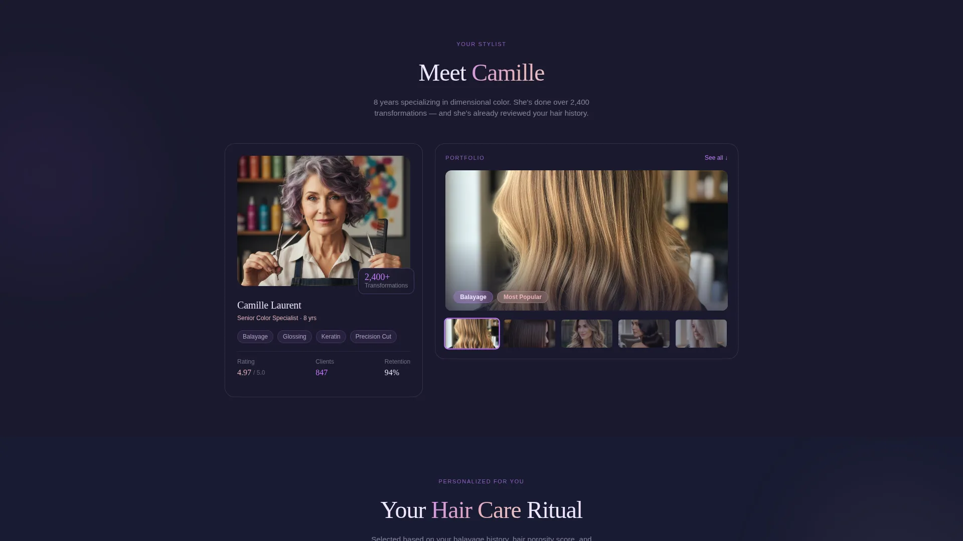 Hair Salon Booking Website Template