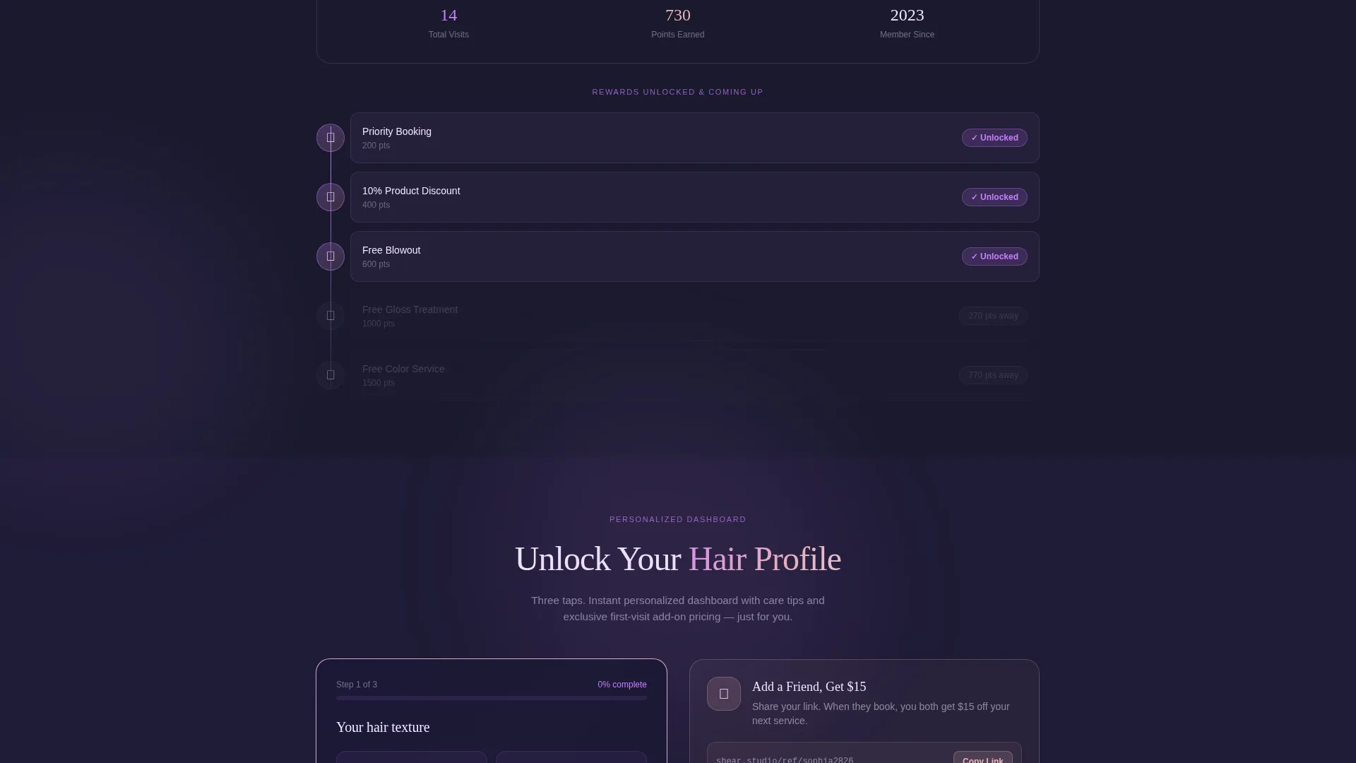 Hair Salon Booking Website Template