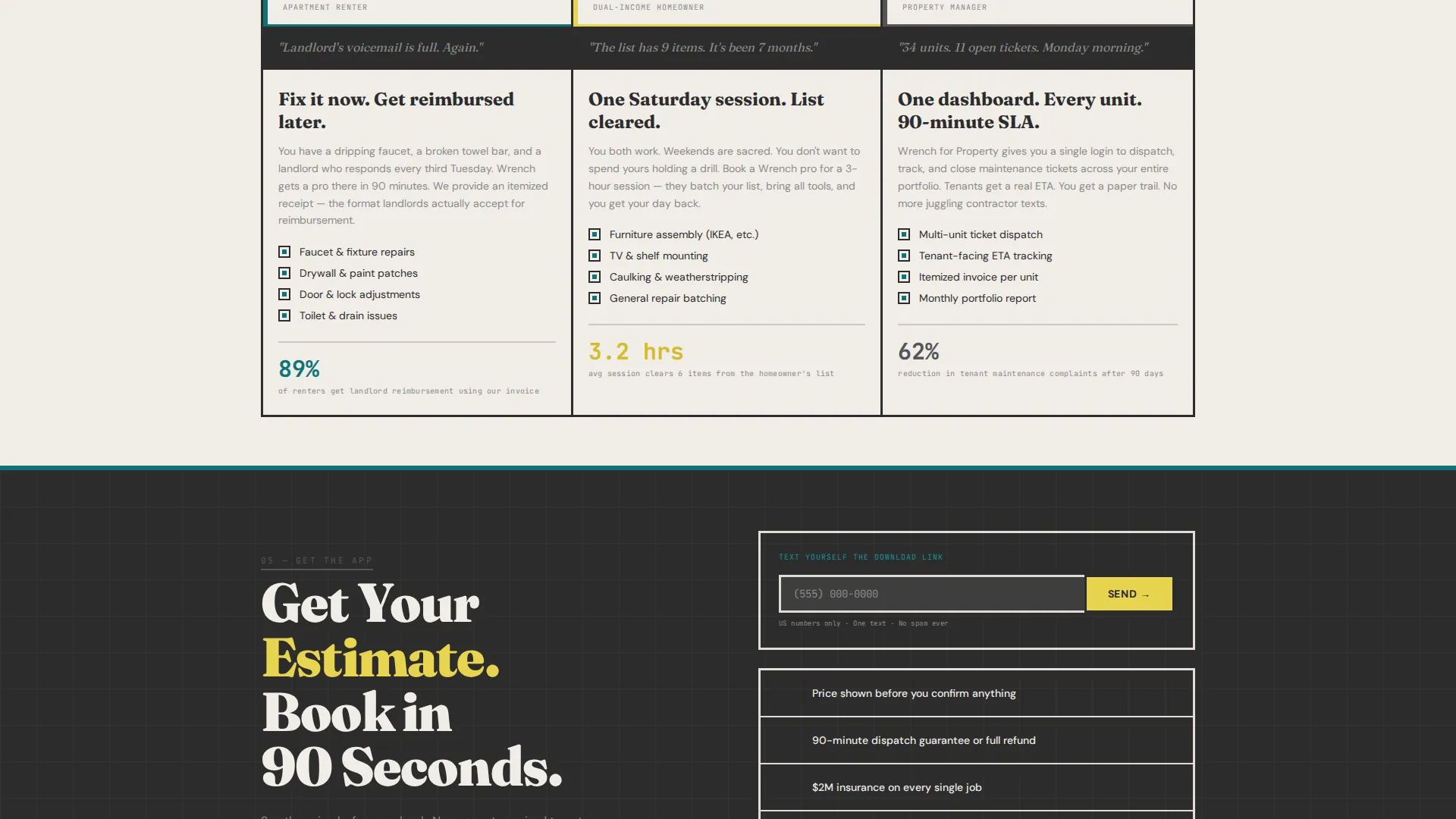 Handyman Service Booking App Landing Page Template