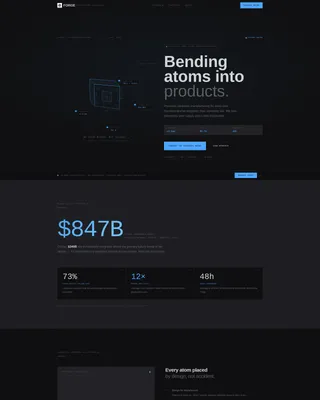 Brutalist Hardware Startup Landing Page Template