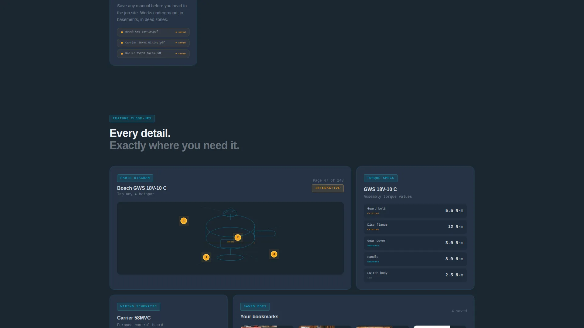 Hardware Product Manual Landing Page Template