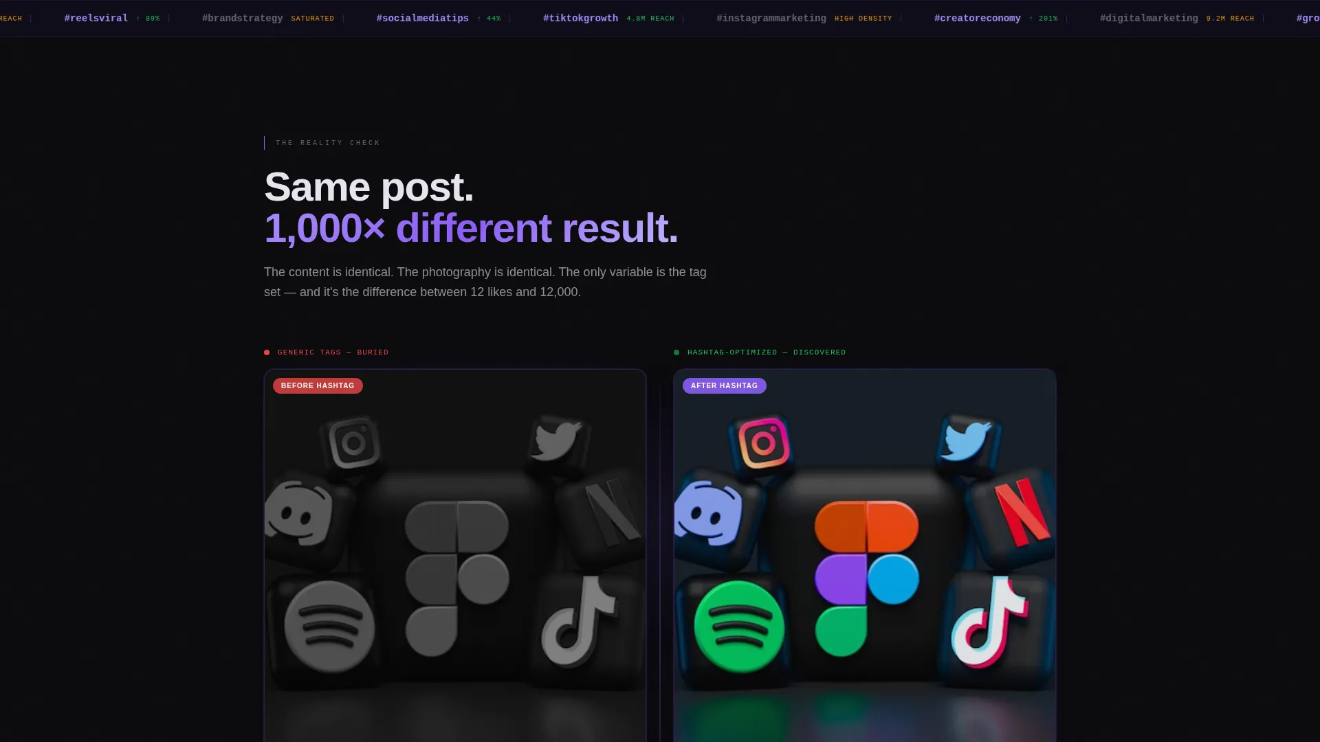 Research Tool Landing Page Template | Data Command Design