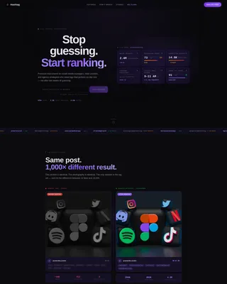 Research Tool Landing Page Template | Data Command Design