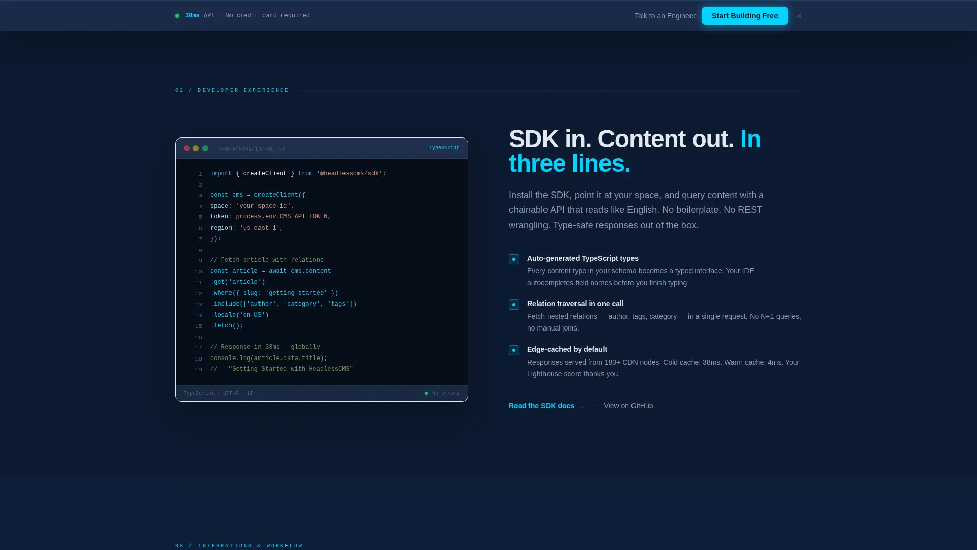CMS Landing Page Template | Data Command Theme