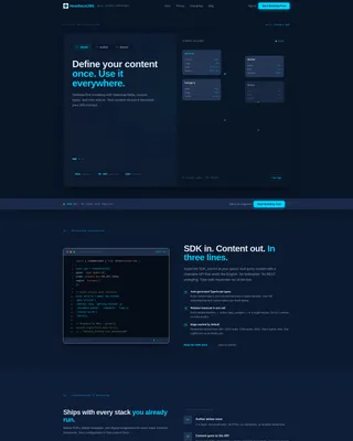 CMS Landing Page Template | Data Command Theme