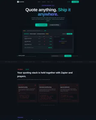 Headless CPQ Landing Page Template