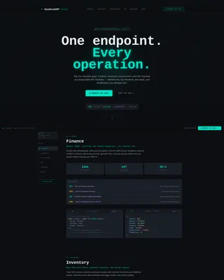 ERP Landing Page Template - API-First Hub & Spoke