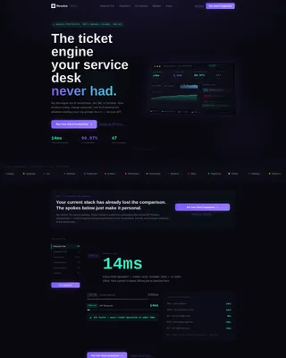 Enterprise ITSM Landing Page Template