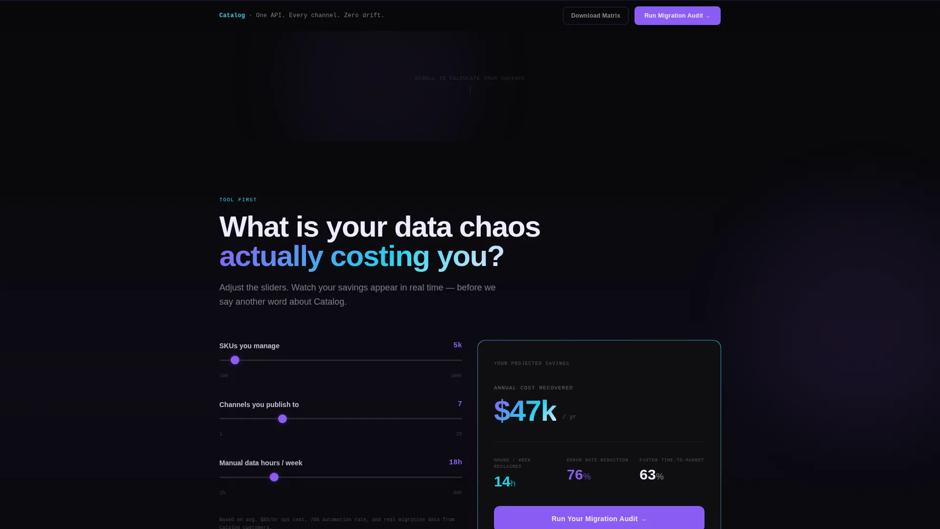 Headless Enterprise Software Cost Calculator Website Template