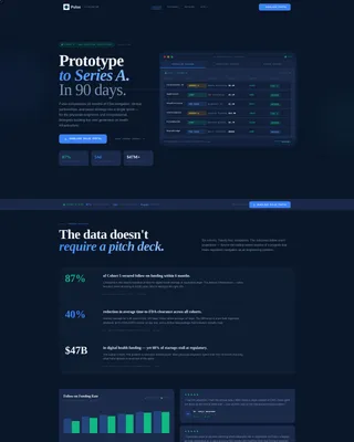 HealthTech Accelerator Research Dashboard Website Template