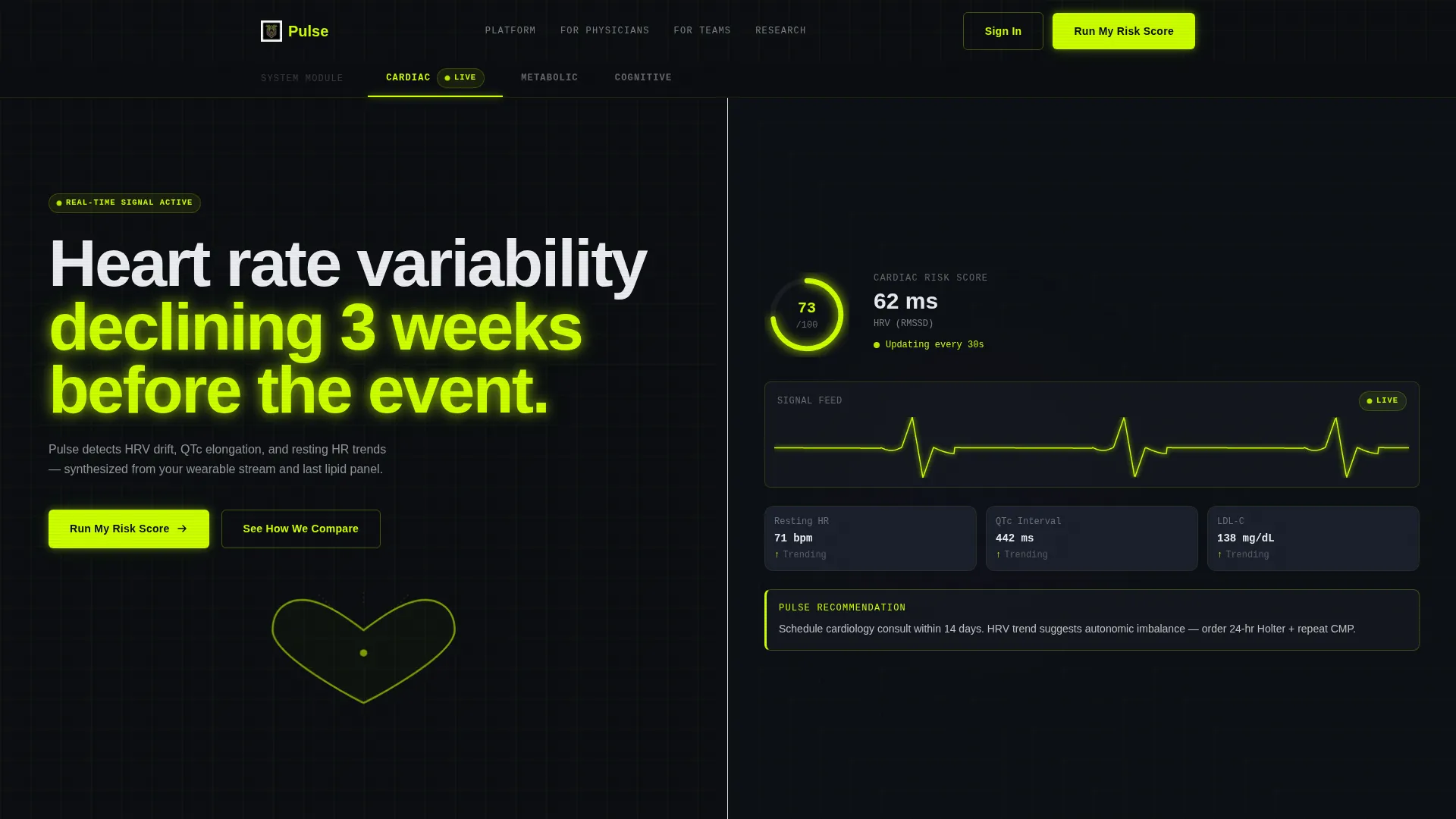 Healthtech Startup Landing Page Template