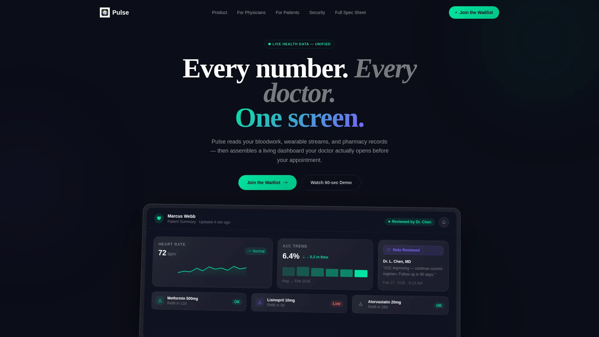 HealthTech Startup Pre-Launch Website Template