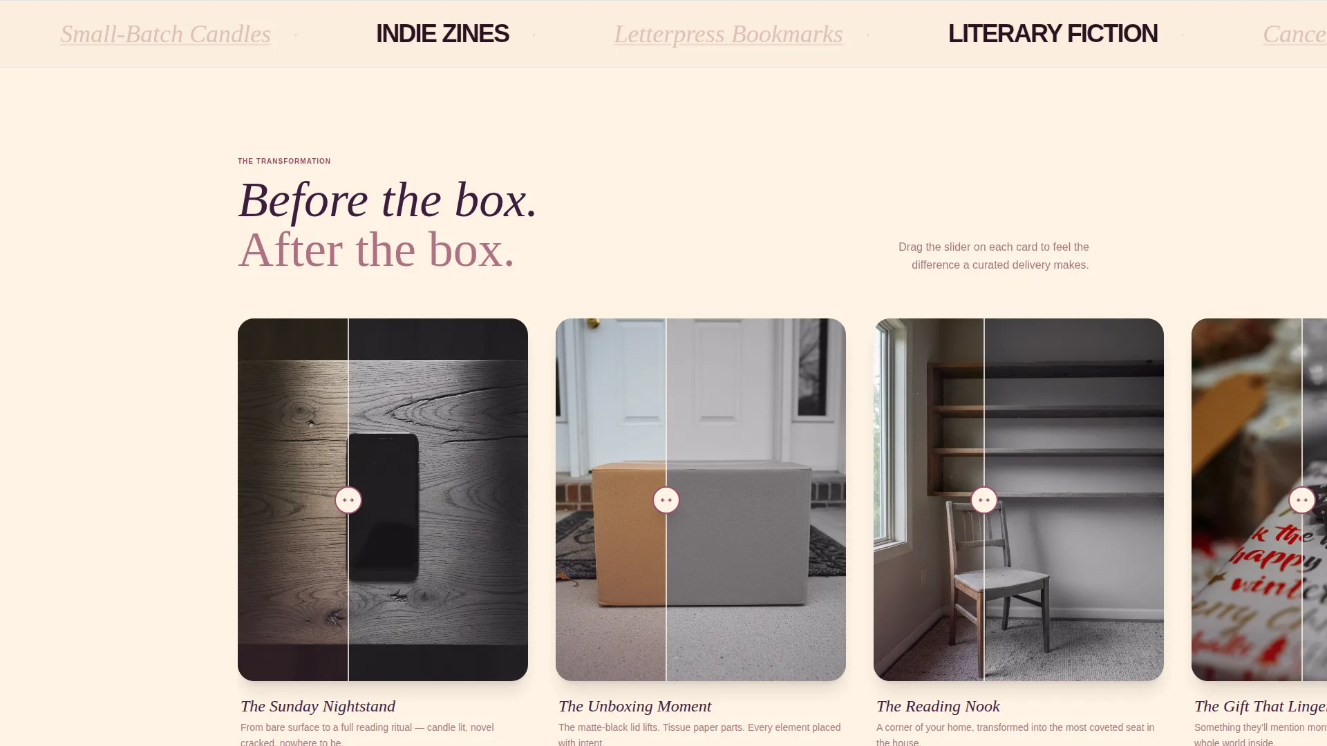 Luxury Book Subscription Box Landing Page Template