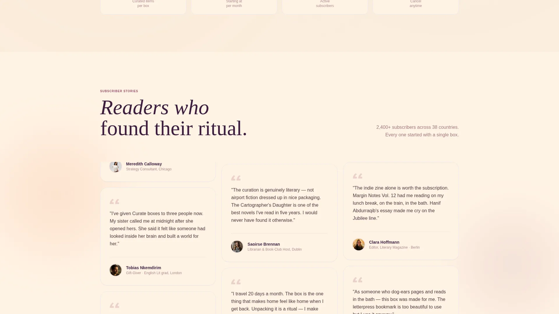 Luxury Book Subscription Box Landing Page Template