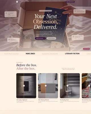 Luxury Book Subscription Box Landing Page Template