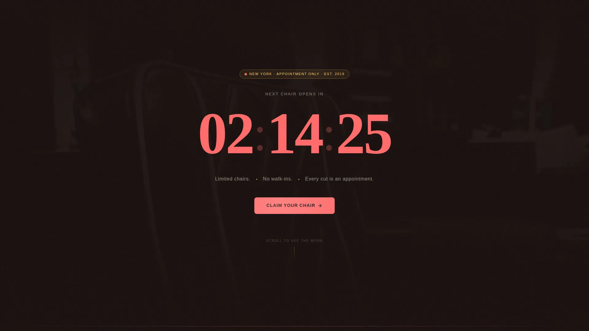 Luxe Barbershop Landing Page Template