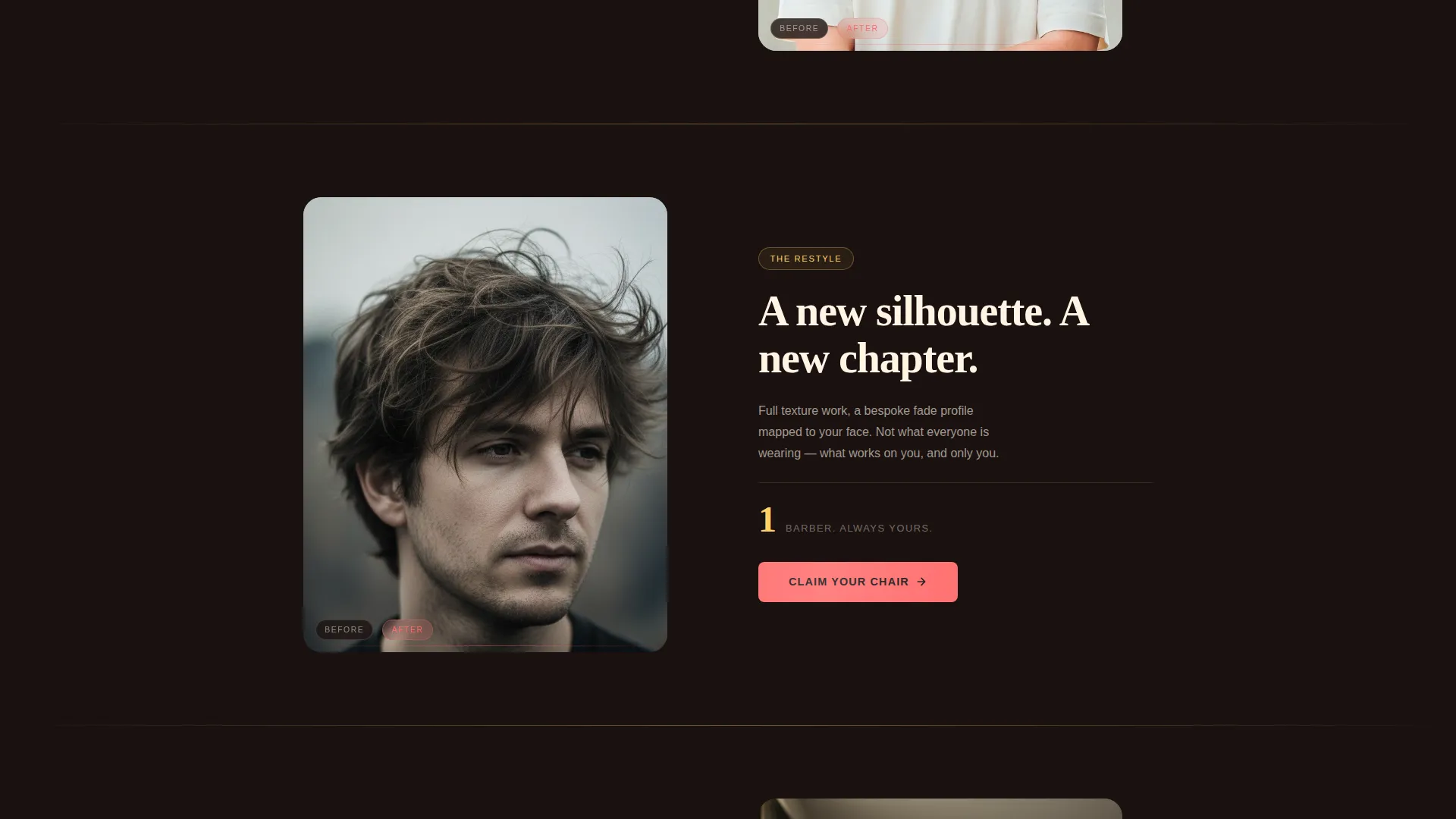 Luxe Barbershop Landing Page Template