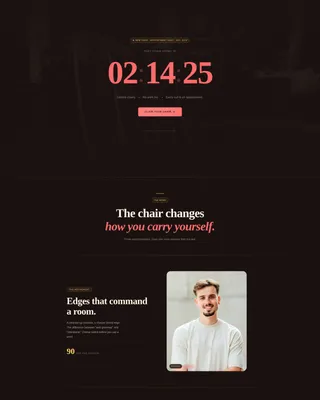 Luxe Barbershop Landing Page Template