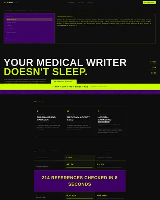 Healthcare AI Content Writer Landing Page Template