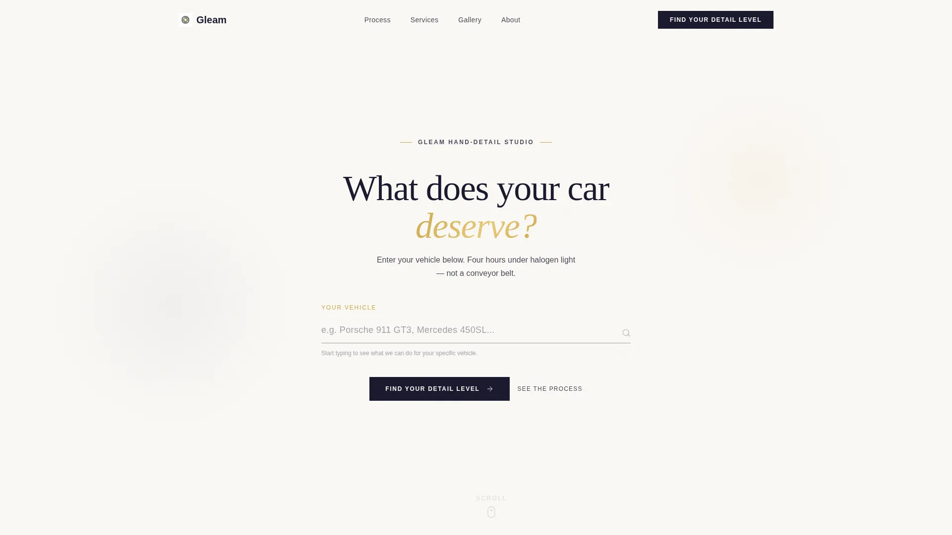 Boutique Auto Detailing Landing Page Template