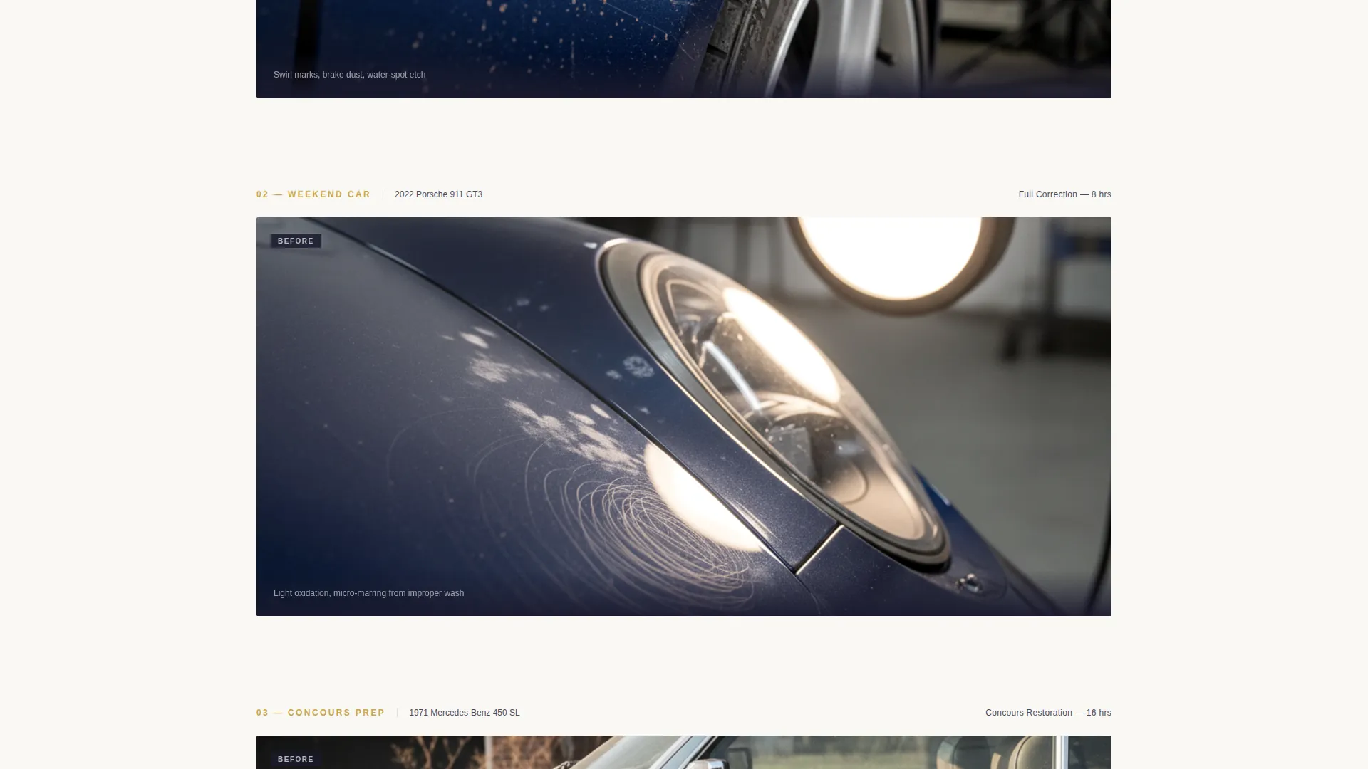 Boutique Auto Detailing Landing Page Template