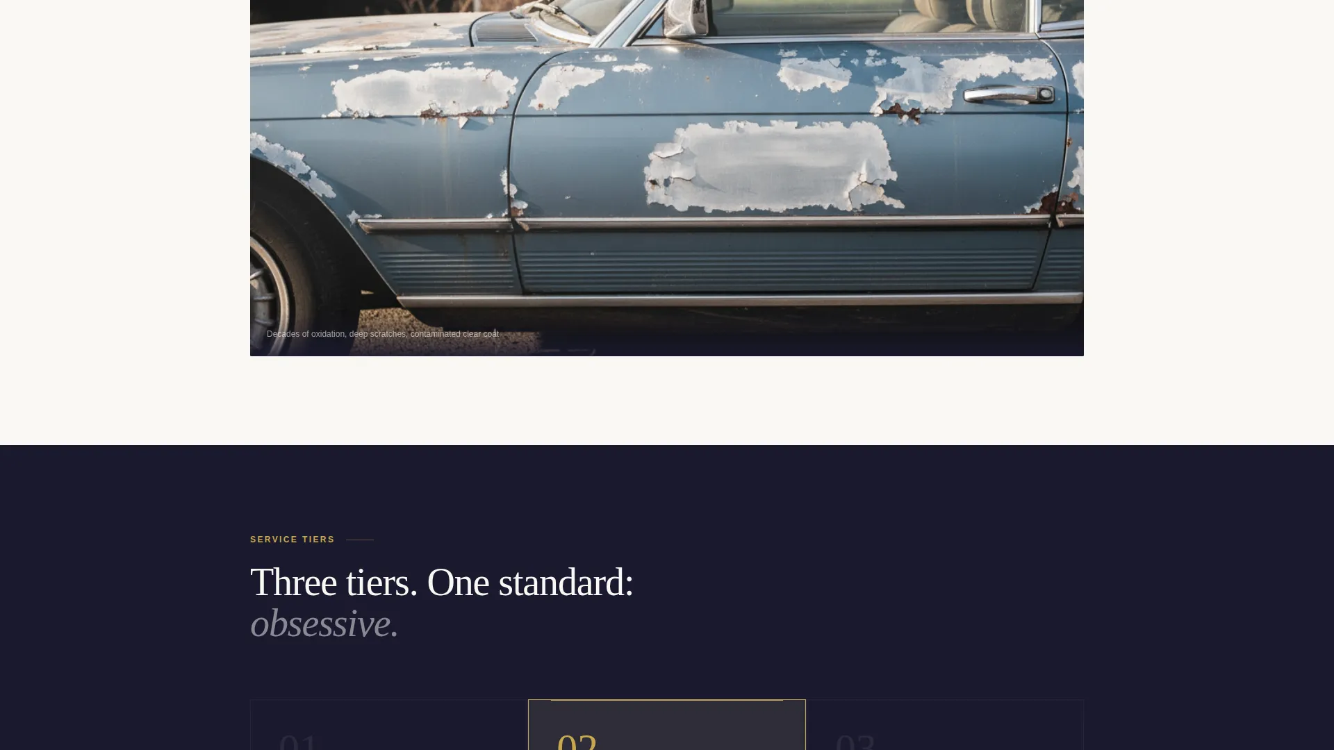 Boutique Auto Detailing Landing Page Template