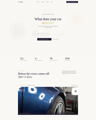 Boutique Auto Detailing Landing Page Template