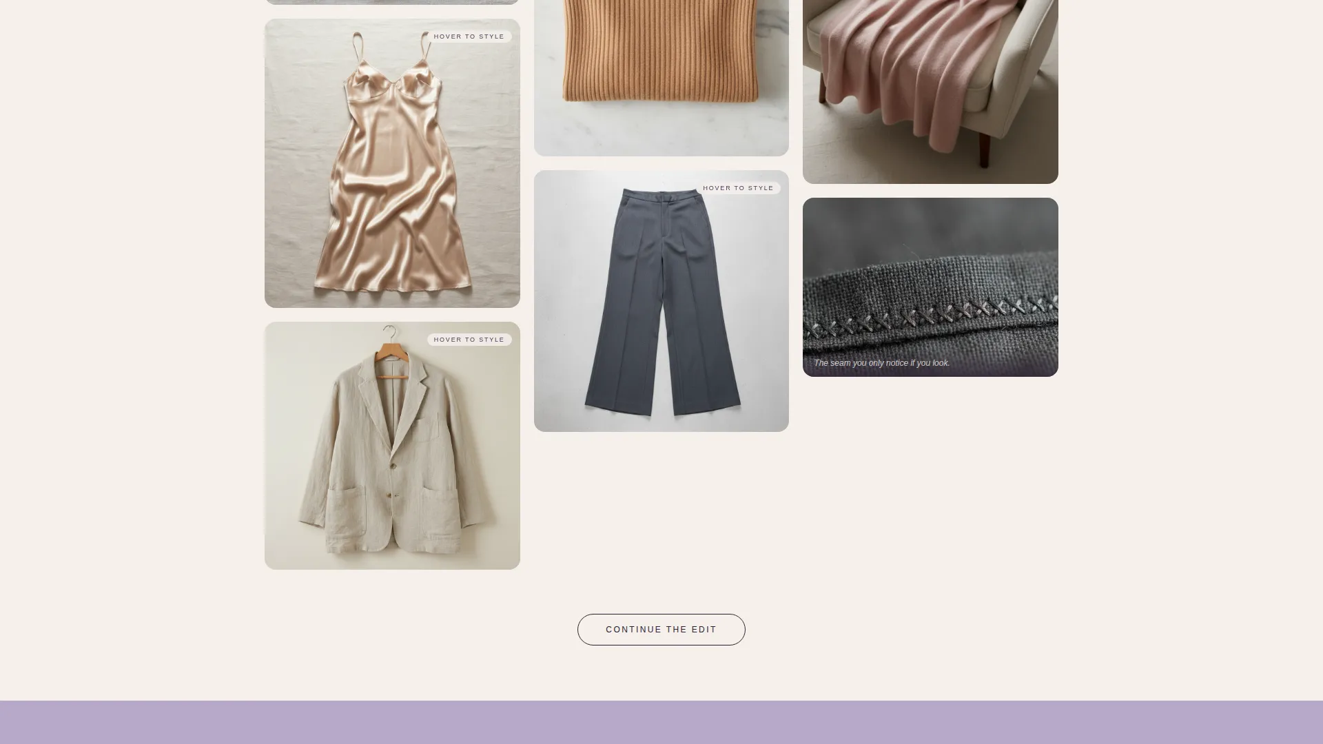 Curated Boutique Clothing Landing Page Template