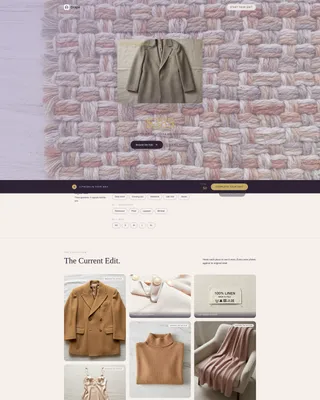 Curated Boutique Clothing Landing Page Template