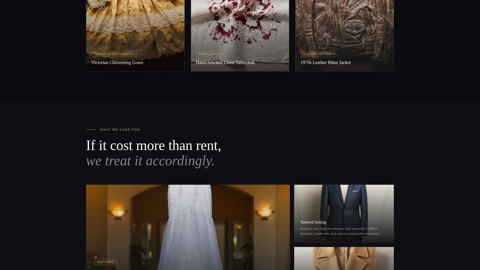 Luxe Garment Care Landing Page Template