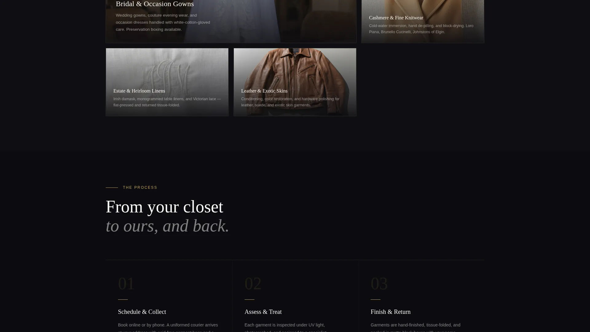 Luxe Garment Care Landing Page Template