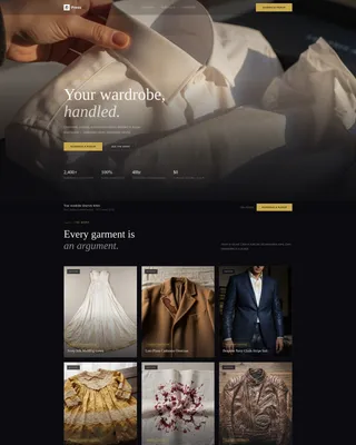 Luxe Garment Care Landing Page Template