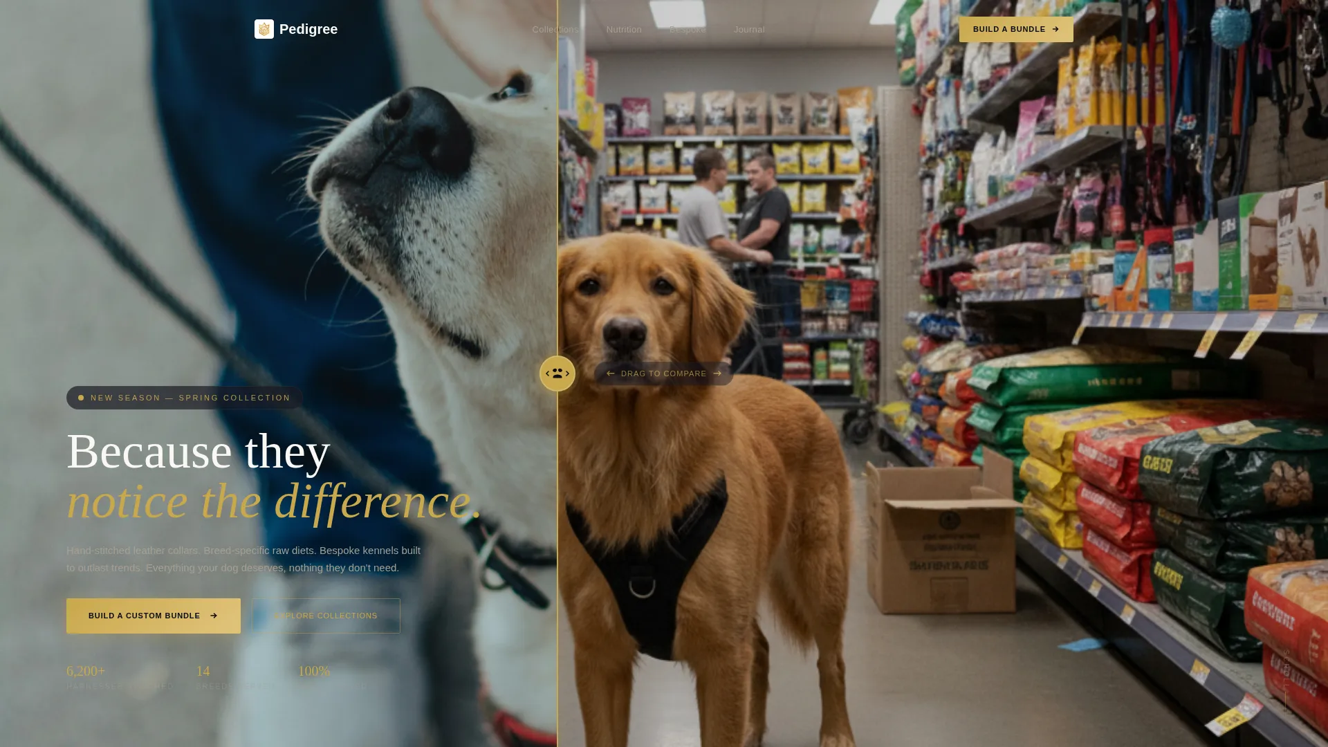 Luxe Boutique Pet Shop Landing Page Template