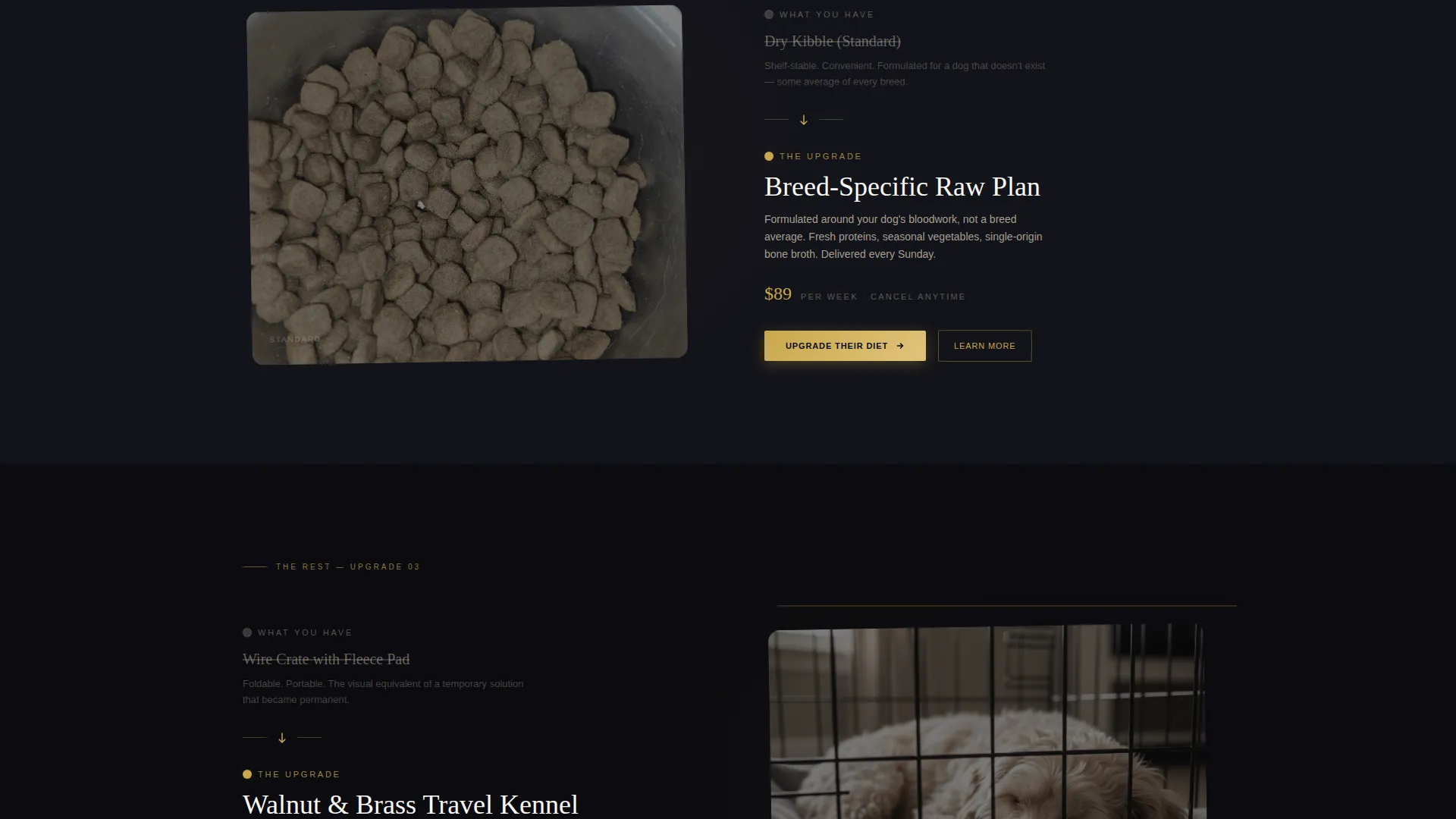 Luxe Boutique Pet Shop Landing Page Template