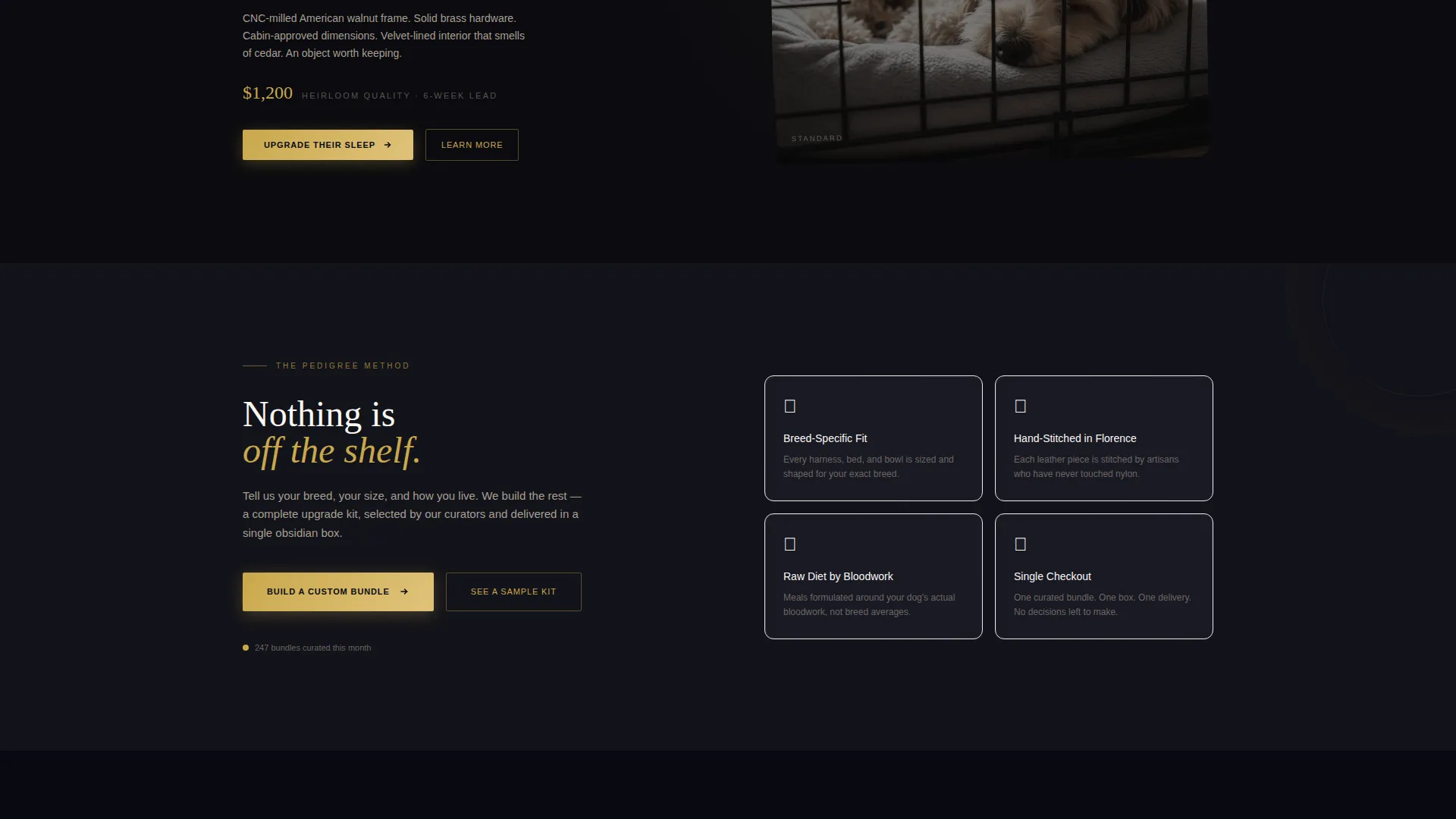 Luxe Boutique Pet Shop Landing Page Template
