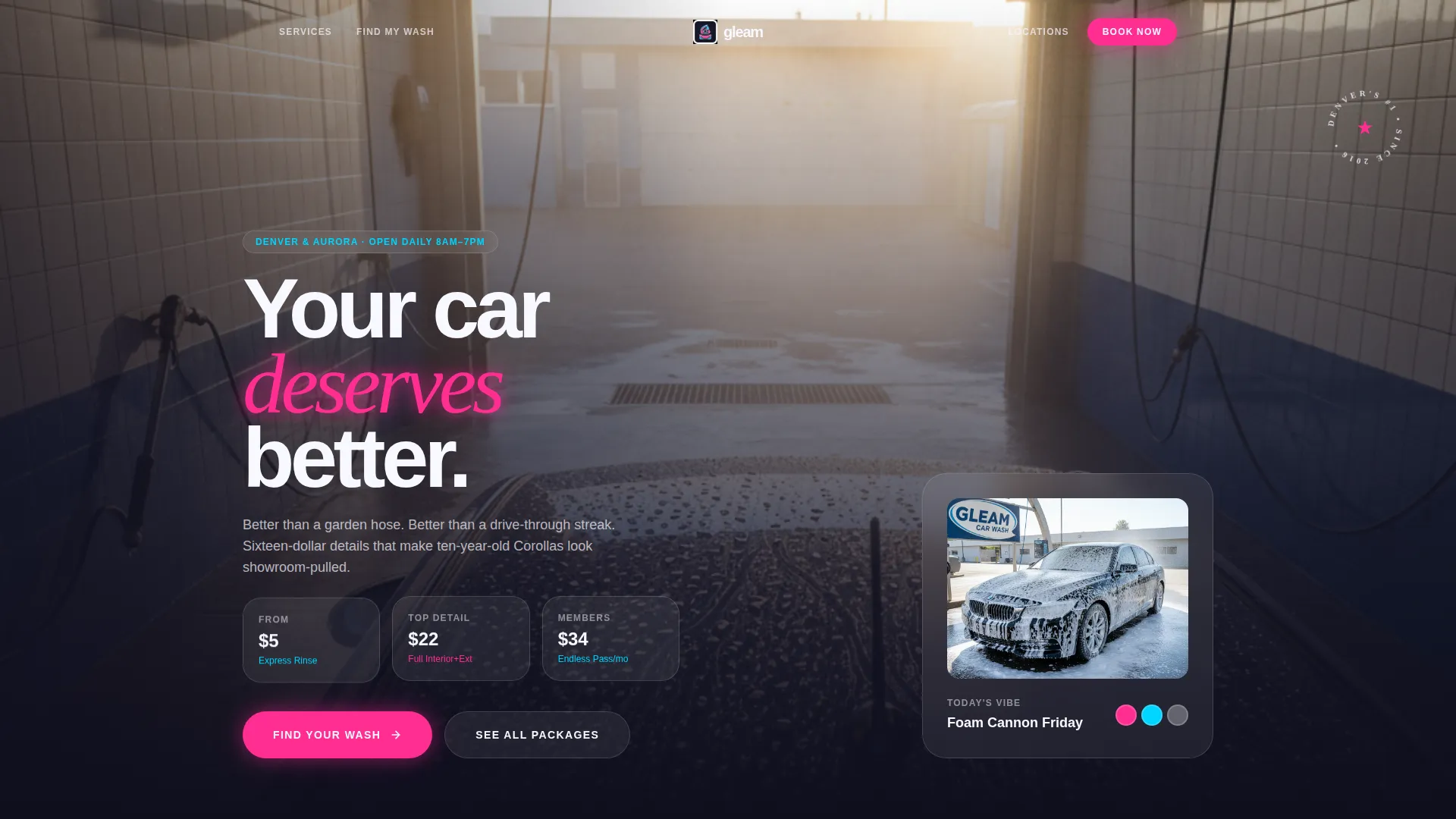 Car Wash Landing Page Template for Budget Wash Businesses