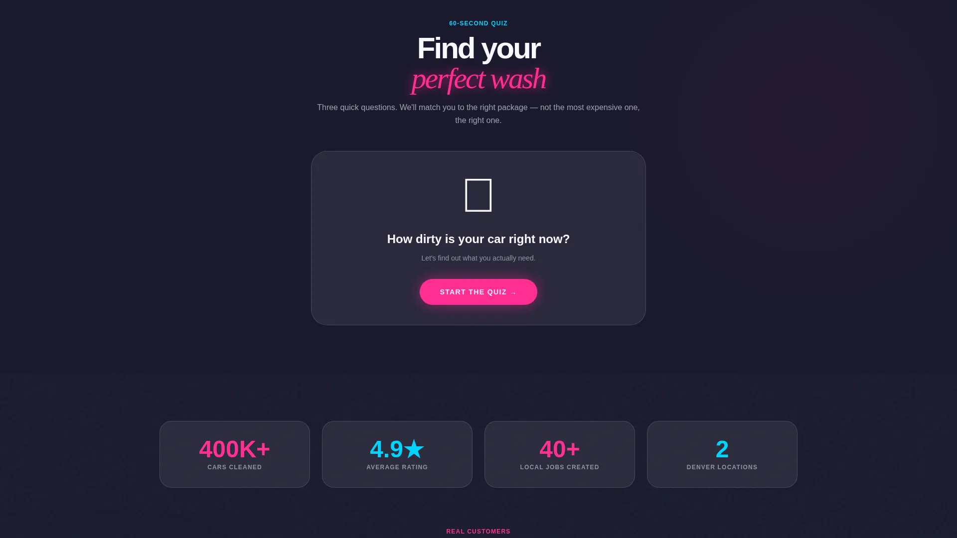 Car Wash Landing Page Template for Budget Wash Businesses