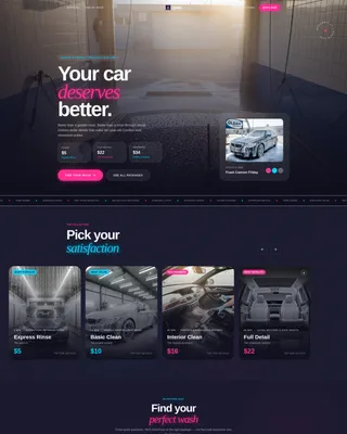 Car Wash Landing Page Template for Budget Wash Businesses